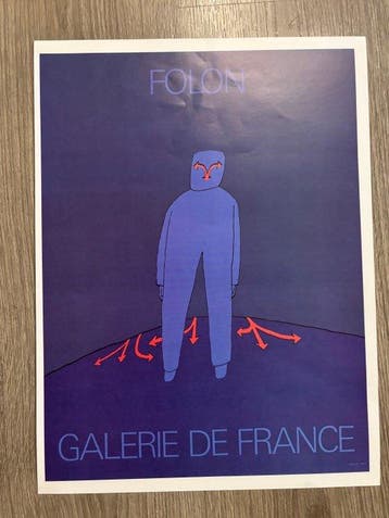 Jean Michel Folon - 6 X posters 1977, Antiek en Kunst