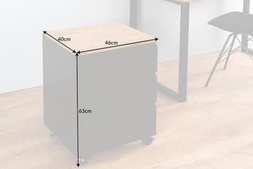 Moderne rolcontainer BIG DEAL 46cm matzwart eiken - 38430, Ophalen of Verzenden, Nieuw in verpakking