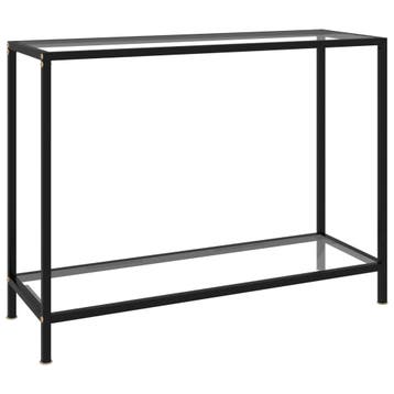 vidaXL Wandtafel 100x35x75 cm gehard glas transparant, Verzenden, Nieuw, Glas, 60 cm of meer