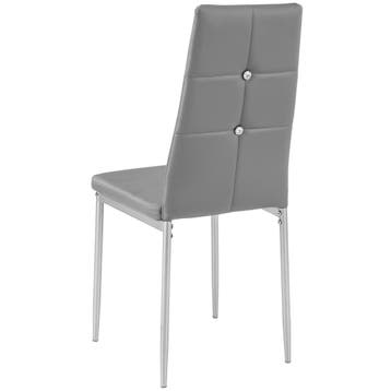 Eetkamerstoelen, kunstleer met strass steentjes, Verzenden, Nieuw