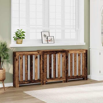vidaXL Radiatorafdekking Oud hout 205 x 21,5 x 83,5 cm, Doe-het-zelf en Verbouw, Verzenden, Nieuw