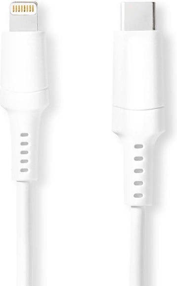 Lightning Kabel USB C - 2 m - 480Mbps - Wit - Nedis, Verzenden, Zo goed als nieuw