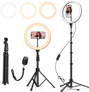 Ringlamp vlogger set 160cm | 45% Korting | Nu Slaan, Ophalen of Verzenden, Zo goed als nieuw, Lamp of Flitsset