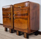 Comodini Art Déco Emiliani 1934 - Nachtkastje - Radica di, Antiek en Kunst