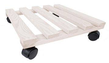 Plantenroller Plantentrolley Vierkant Wit 30x30cm voor bi..., Verzenden, Nieuw
