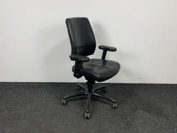 Bureaustoel Drisag Zwart Kunstleer, Huis en Inrichting, Bureaustoelen, Gebruikt, Zwart, Ophalen of Verzenden, Bureaustoel