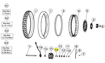 Royal Enfield SPACER-FRONT HUB - 587506D Himalayan 410, Motoren, Verzenden, Nieuw