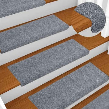 vidaXL Trapmatten zelfklevend 15 stuks 65x21x4 cm lichtgrijs, Verzenden, Nieuw
