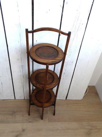 Taartstandaard - Eik - Engelse cakestand, Antiek en Kunst