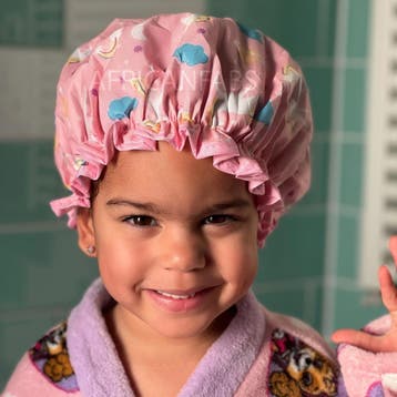 Douchemuts Kind / Shower cap voor kinderen - Unicorn roze, Ophalen of Verzenden, Nieuw