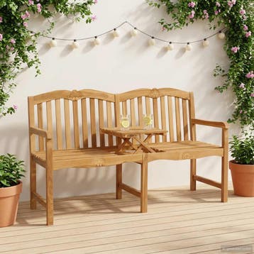 vidaXL Handgesneden bank met schelpmotief 155 x 60 x 94 cm, Tuin en Terras, Verzenden, Nieuw