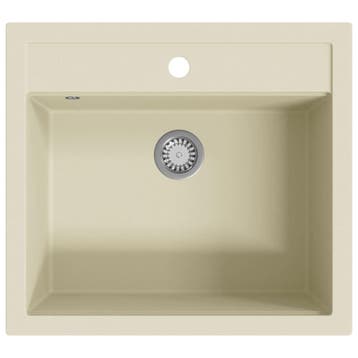 Keukengootsteen Beige Graniet | Laatste Stuk!, Huis en Inrichting, Keuken | Keukenelementen, Beige, Nieuw, Minder dan 100 cm, 50 tot 75 cm