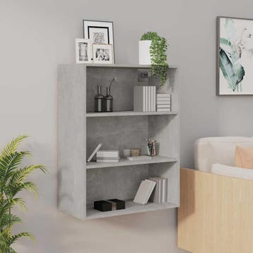 vidaXL Hangkast 69,5x32,5x90 cm betongrijs, Minder dan 50 cm, Verzenden, Nieuw, Minder dan 100 cm
