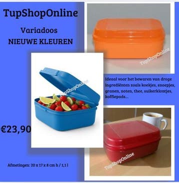 Tupperware Variadoos NIEUWE KLEUREN, Huis en Inrichting, Keuken | Tupperware, Ophalen of Verzenden, Nieuw