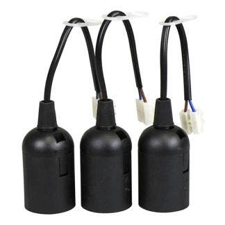 Verhuisfitting E27 | ProCable | 3 stuks (40W, Zwart), Verzenden, Nieuw