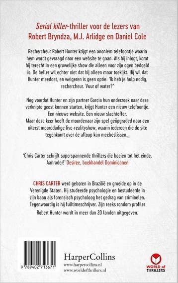 Een voor een / Robert Hunter / 5 - Chris Carter, Boeken, Verzenden, Gelezen, Chris Carter