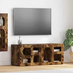 vidaXL TV-kast Gerookt eiken 100 x 35 x 40 cm Bewerkt hout, Minder dan 50 cm, Verzenden, Nieuw, Minder dan 100 cm