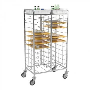 Dienbladenwagen | RVS | 24 dienbladen HorecaTraders, Verzenden, Nieuw in verpakking