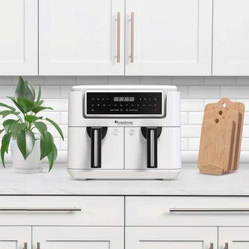 2dekans | TurboTronic AF118 Dubbele Airfryer XXL - Digitale, Ophalen of Verzenden, Zo goed als nieuw