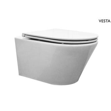 Wiesbaden Vesta Wandcloset met Flatline Toiletzitting -, Ophalen of Verzenden, Nieuw