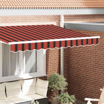 vidaXL Vervangende volant voor 3 m Oranjerood en bruin, Verzenden, Nieuw
