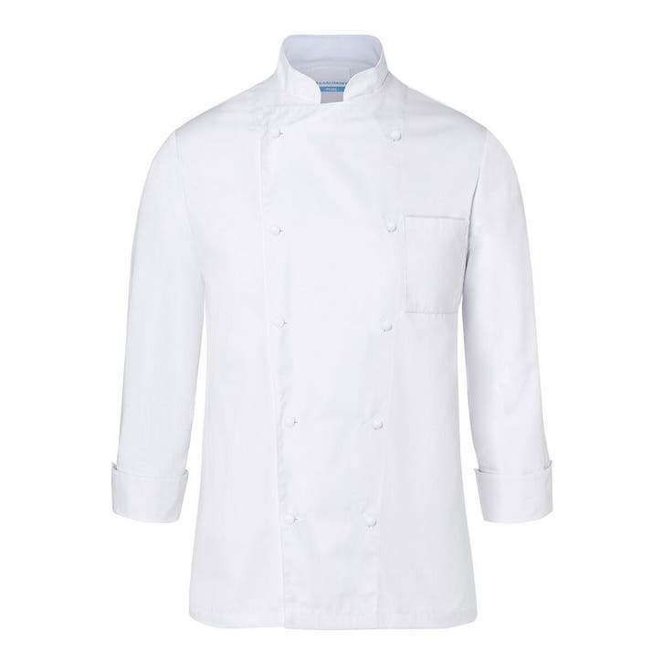 GGM Gastro | (6 stuks) KARLOWSKY | Koksjas Basic - Wit - |, Huis en Inrichting, Keuken | Textiel, Wit, Nieuw, Overige typen, Verzenden
