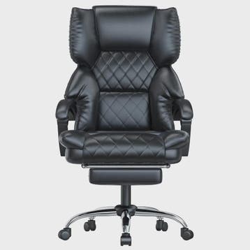 Ergonomische Directiestoel met Voetensteun - PU Leer - Verst, Huis en Inrichting, Verzenden, Nieuw