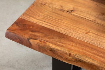 Massief houten salontafel MAMMUT 120 cm Acacia naturel, Ophalen of Verzenden, Nieuw