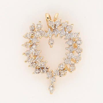 Hanger - 14 karaat Geel goud Diamant (Natuurlijk), Sieraden, Tassen en Uiterlijk
