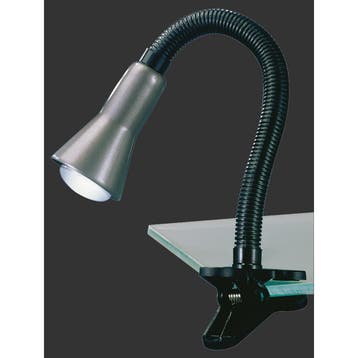 LED Klemlamp - Trion Fexy - E14 Fitting - Glans Grijs -, Huis en Inrichting, Lampen | Tafellampen, Ophalen of Verzenden, Nieuw