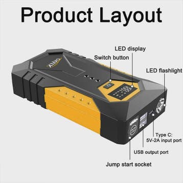 GKFLY 3000A/4000A Krachtige Jump Starter & Powerbank - Start, Auto diversen, Verzenden, Nieuw