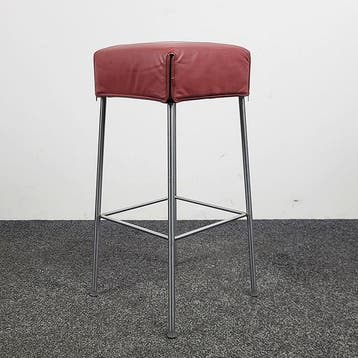 Montis Salsa Barkruk  - Bordeaux Rood Leder, Ophalen of Verzenden, Gebruikt