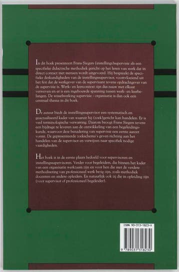 Instellingssupervisie 9789031318230 F. Siegers, Verzenden, Gelezen, F. Siegers