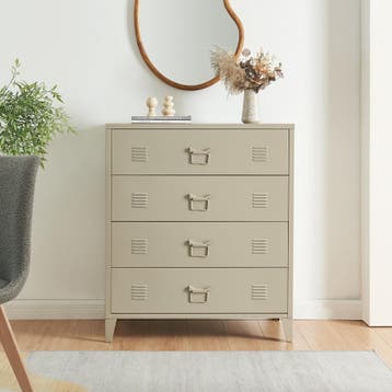 Ladekast Hämeenlinna commode met lades 92x80x40 cm camel [en, Verzenden, Nieuw