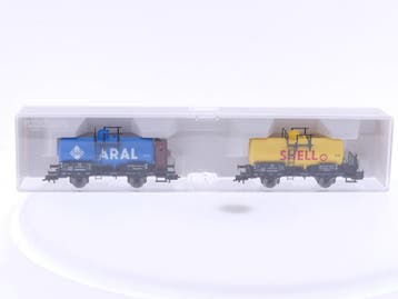 Schaal H0 Fleischmann 82 5430 K set van 2 ketelwagens Ara..., Gelijkstroom, Fleischmann, Overige typen, Ophalen of Verzenden