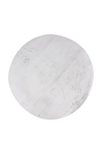 Rond Fluffy Vloerkleed | Heaven | Uni | Zilver | 200x200 cm, Verzenden, Nieuw