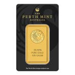 100 gram - Goud - 100g Gold Bar Perth Mint - Verzegeld