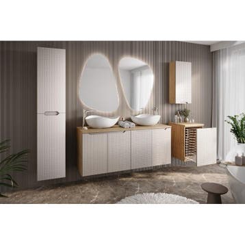 Badkamermeubel Tormina Uno Beige 180CM (Badkamermeubels), Ophalen of Verzenden, Nieuw