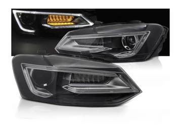 Koplampen Black knipperlicht LED DRL, Auto-onderdelen, Verlichting, Verzenden, Nieuw, Volkswagen