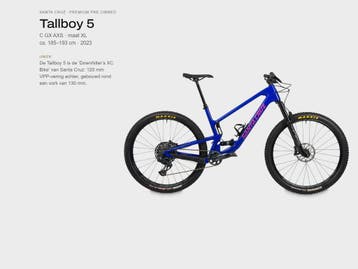 Santa Cruz Tallboy 5 C mountainbike fully 29 XL GX AXS blauw, Fietsen en Brommers, Overige merken, 57 cm of meer, Ophalen of Verzenden