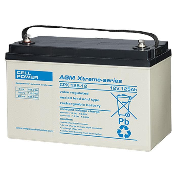 Cellpower CPX Accu/batterij 125 Ah - 12 volt met hoge capaci, Diversen, Brommobielen en Scootmobielen, Ophalen of Verzenden