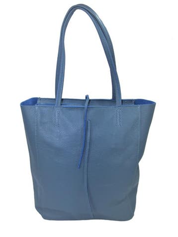 Jeansblauw Vera Pelle leren shopper, Verzenden, Nieuw