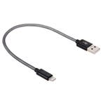 Oplader en Data USB Kabel voor iPhone 14 - 20cm Zwart, Verzenden, Nieuw, Dock of Kabel, Touch