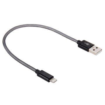 Oplader en Data USB Kabel voor iPhone 14 - 20cm Zwart, Verzenden, Nieuw, Dock of Kabel, Touch