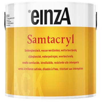 einzA Samtacryl Zijdeglanslak - Metallic - 1 liter (Lakverf), Overige kleuren, Nieuw, Ophalen of Verzenden, Lak