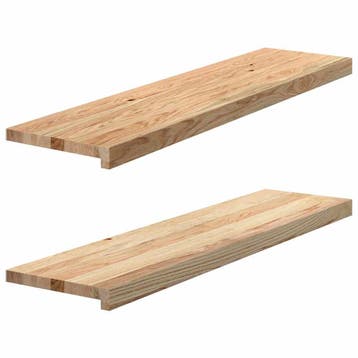 vidaXL Vensterbanken 2 st onbehandeld 100x30x2 cm massief, Verzenden, Nieuw