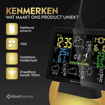 2dekans | MostEssential Weerstation Wifi Edition - Draadloos, Ophalen of Verzenden, Zo goed als nieuw