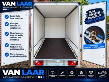 NIEUW XL Gesloten opbouw B-Rijbewijs 300cm x 150cm x 180cm, Ophalen of Verzenden, Nieuw