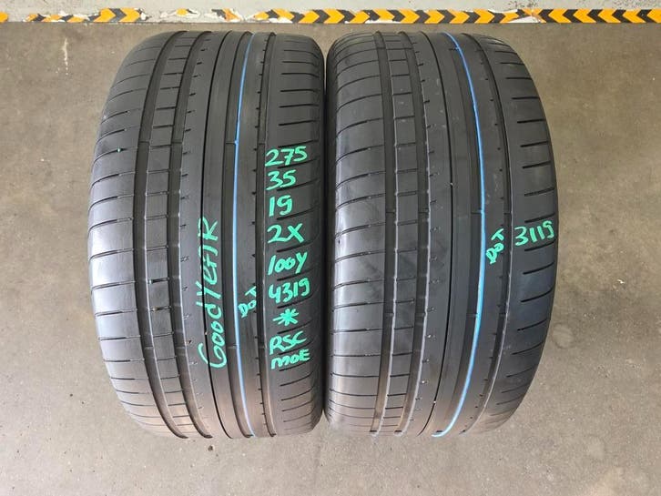 275/35/19 100Y*RSC MOE GOODYEAR ZOMERBANDEN 5,5MM PROFIEL 2X, Auto-onderdelen, Banden en Velgen, 19 inch, Erkend duurzaam, Zomerbanden