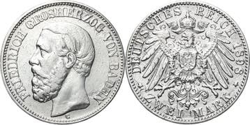 2 Mark 1898 Baden Friedrich I 1856-1907, Verzenden